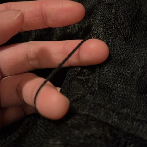 Vintage Louis Verdad Black Lace Ballerina Deep V-neck Dress S - Picture 12 of 12